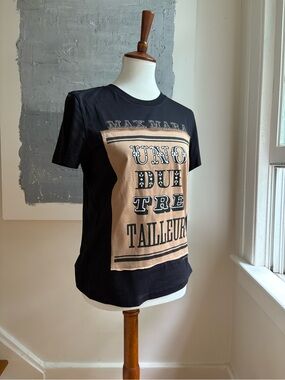 MaxMara Anniversary FW21 Capsule Black Tee Sz M